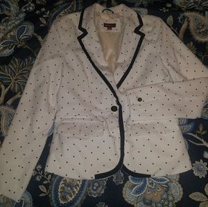 Black and white blazer